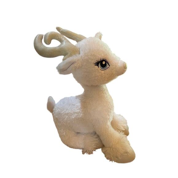 Build A Bear Workshop White/silver Glittery Reindeer. 16" Stuffed Animal Plush - Picture 5 of 5